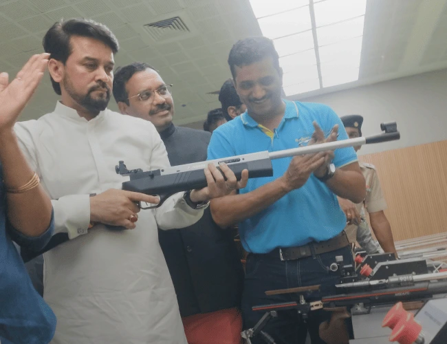 Union Sports Minister Anurag Thakur trying Fundook